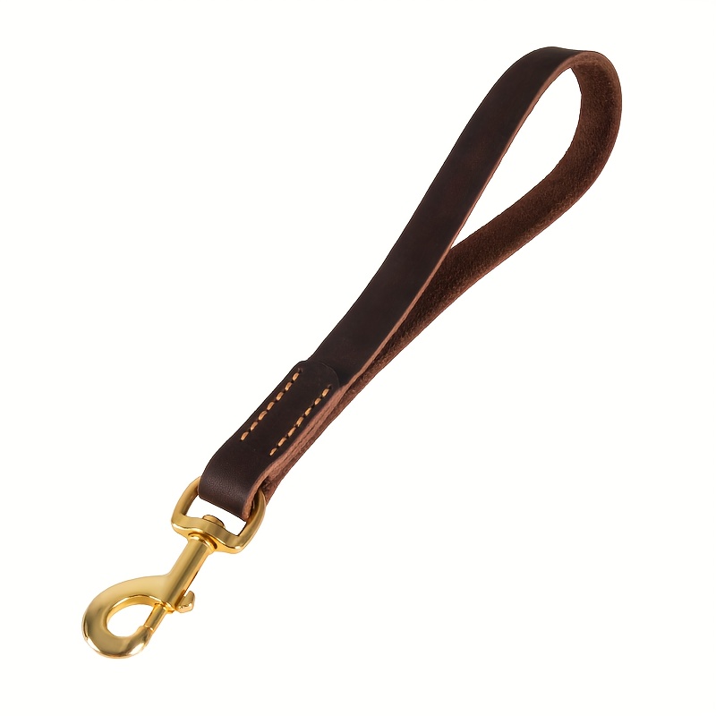 Short Leash Cowhide Dog Leash Strong Car Line Strong And Durable Suitable For Large Dog Training And Walking
