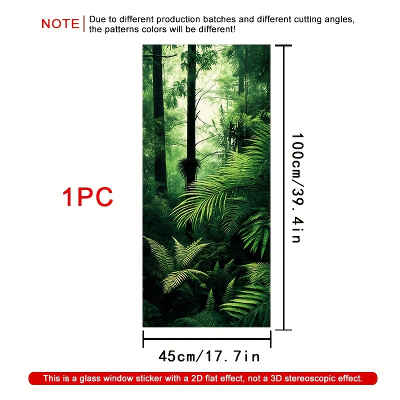 TEMU 1 Roll 2d Window Film, 45×100cm, Frosted Pvc Material, Electrostatic Adhesive Decorative Window Sticker, Glass Film For Home, Office, Living
