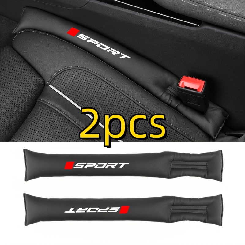 TEMU 2pcs Faux Leather Car Seat Seam Sealing Strips, Waterproof, Durable, And Leak-proof Seat Filler Strips, Easy-to-install Car Interior Decorative
