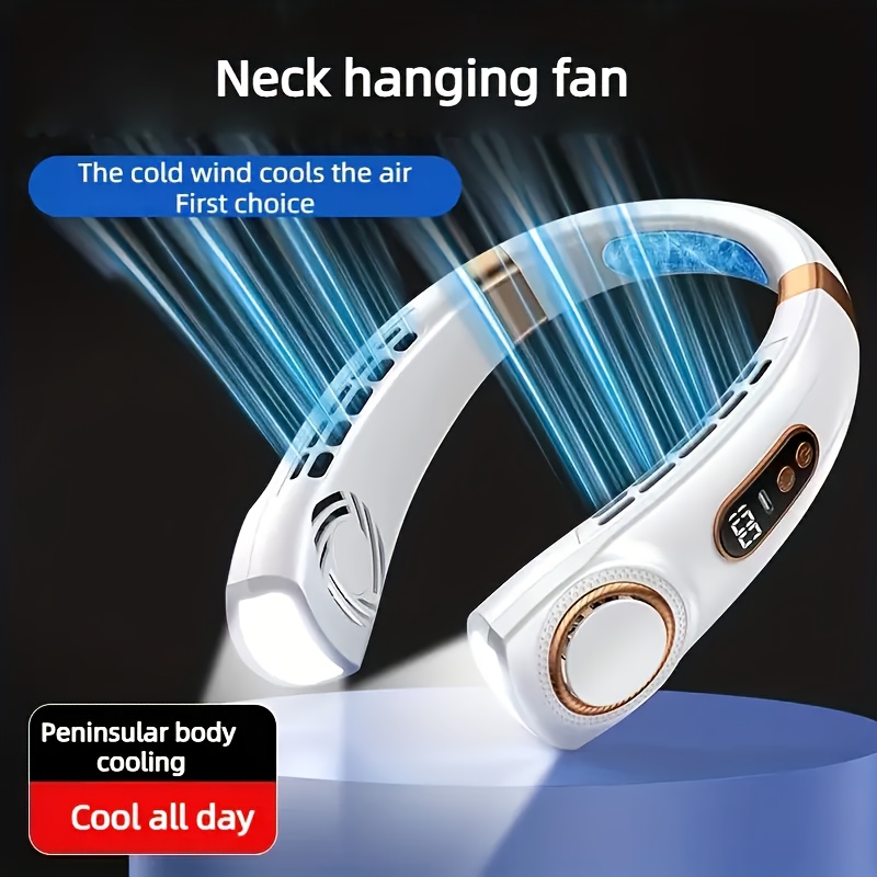 

Portable Bladeless Neck Fan - Usb Rechargeable, Wearable Mini Air Conditioner With Powerful Cooling For Outdoor Activities & Travel