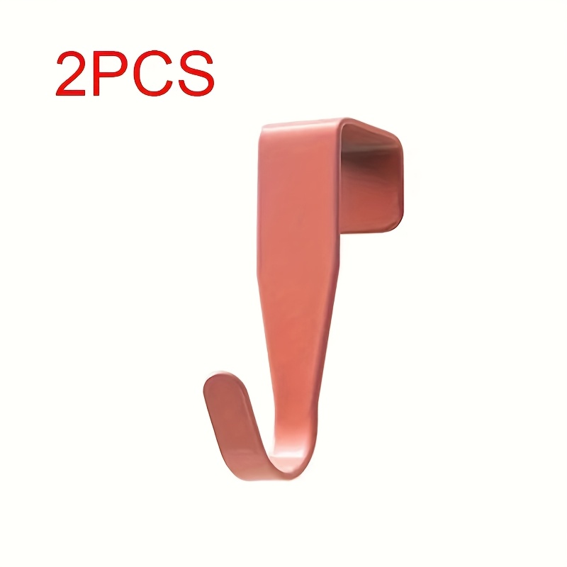 TEMU 2 Piezas de Ganchos Coloridos para Puertas - Fácil Instalación, Colgadores de Metal para Cocina, Oficina y Accesorios de Baño, Ganchos