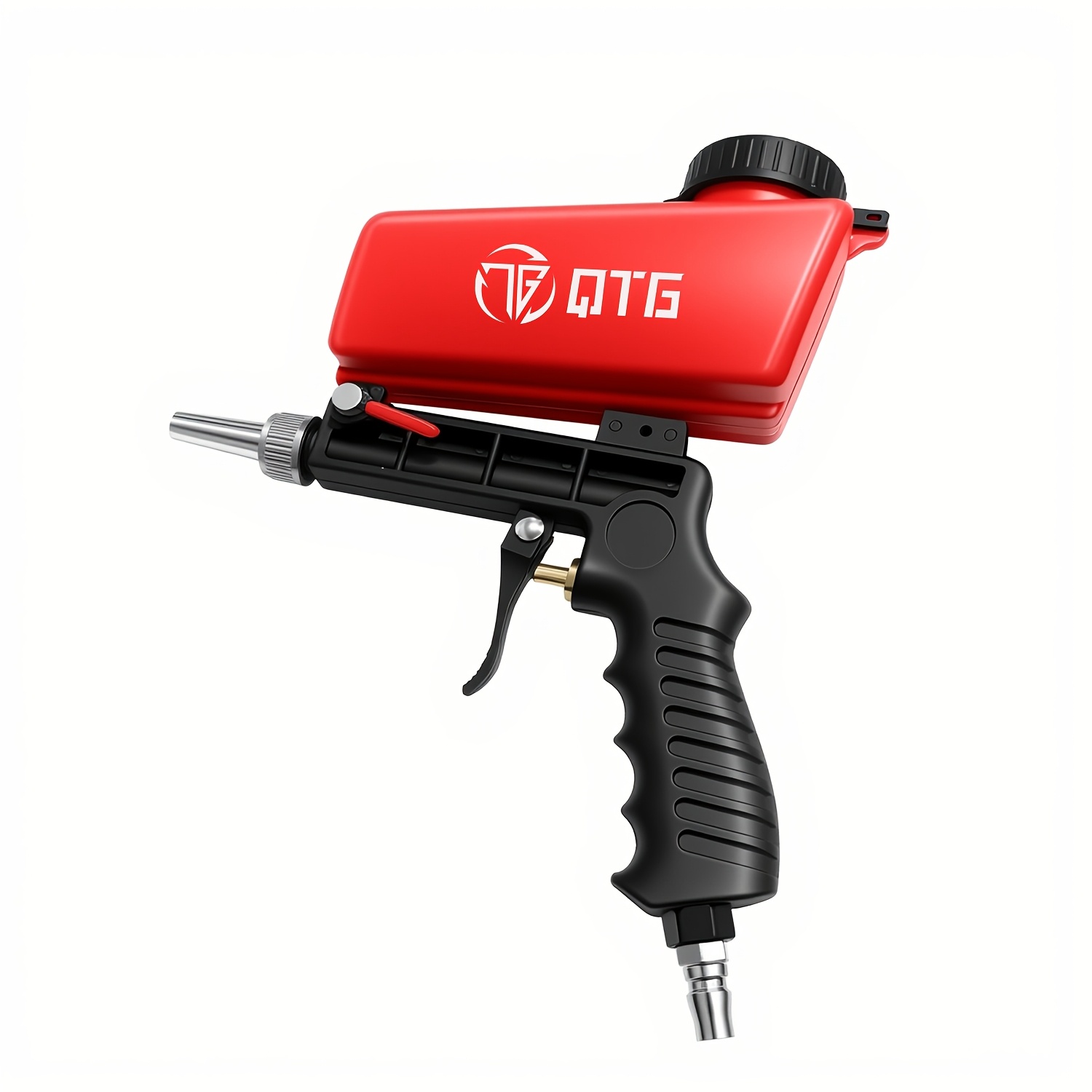 TEMU 1pc QTG Nouveau Sabot à air portable antidérapant, pistolet de sablage réglable 90Psi, pistolet de sablage pneumatique, saboteur à alimentation