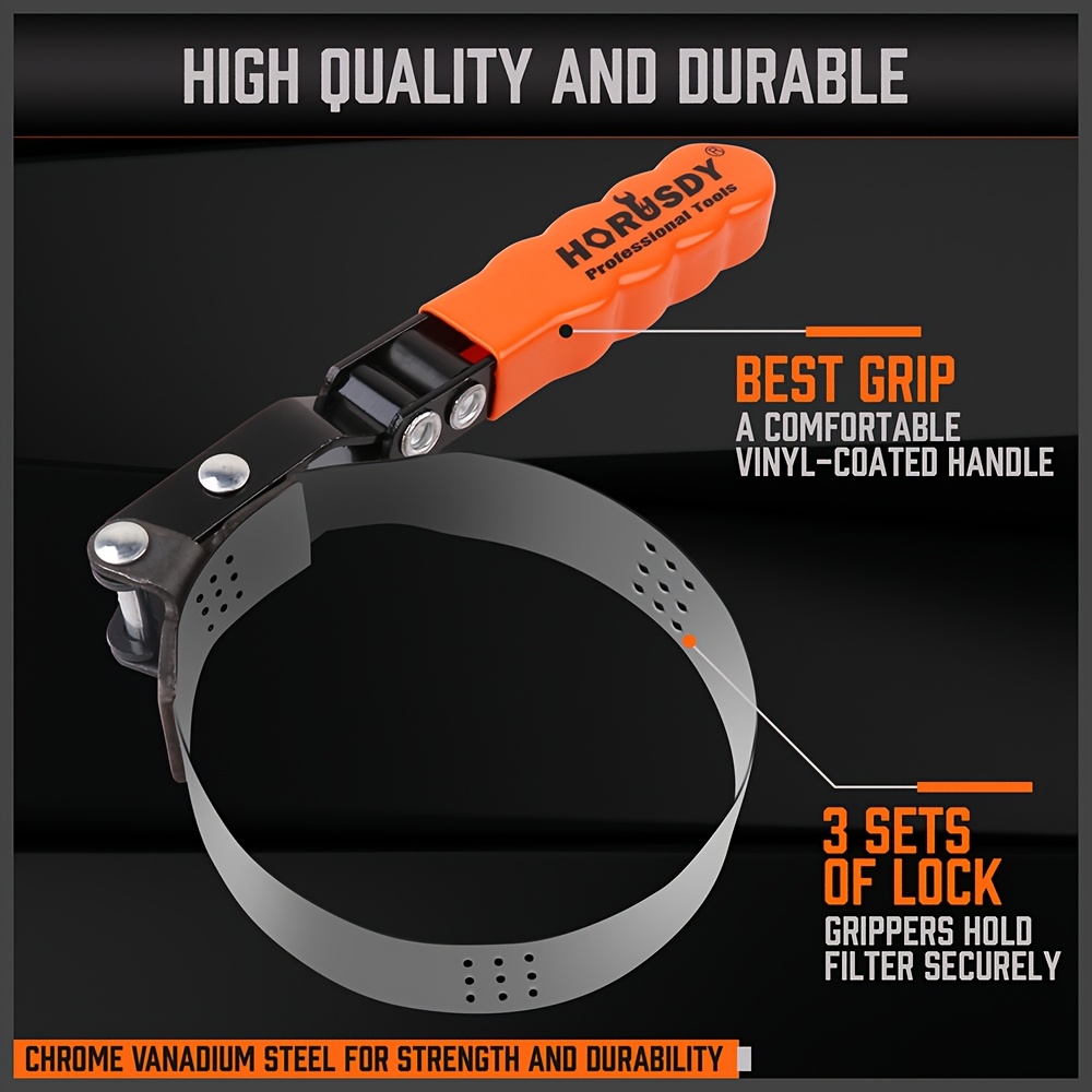 5pcs Standard Swivel Oil Filter Wrench Set, Durable & Easy Operation
