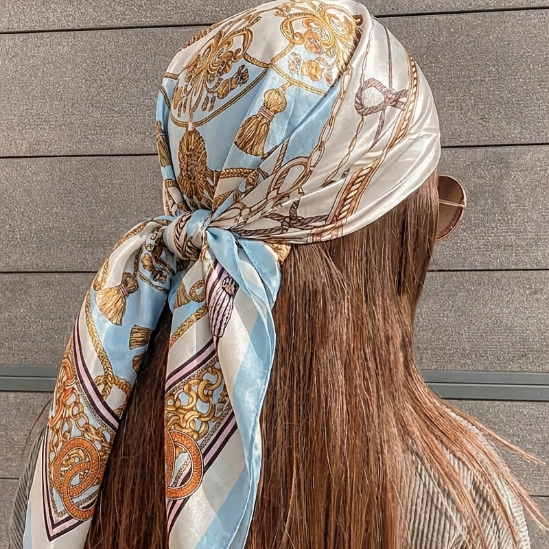 E-shop Damen Freizeit-Schal/Kopftuch im Vintage-Paisley-Muster, Y-Satin-Textur, geeignet für alltägliches modisches Brillen-Styling, Urlaub,