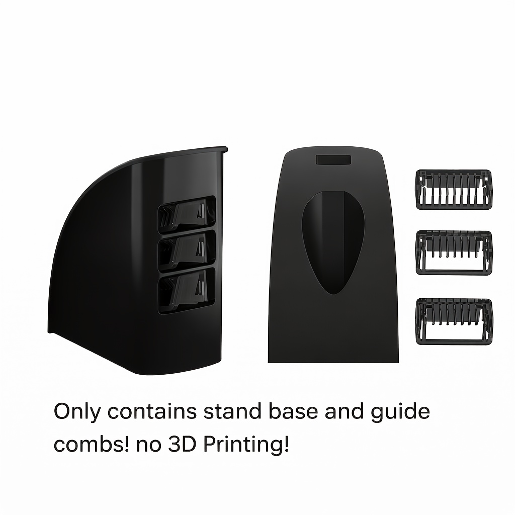 Image of Perfect Shaver Stand Base - Razor Storage Holder Compatible With Qp2520 Qp2530 Qp2620 Qp2630 And More, Includes 3 Guide Combs 1/3/5mm And Cleaning Brush