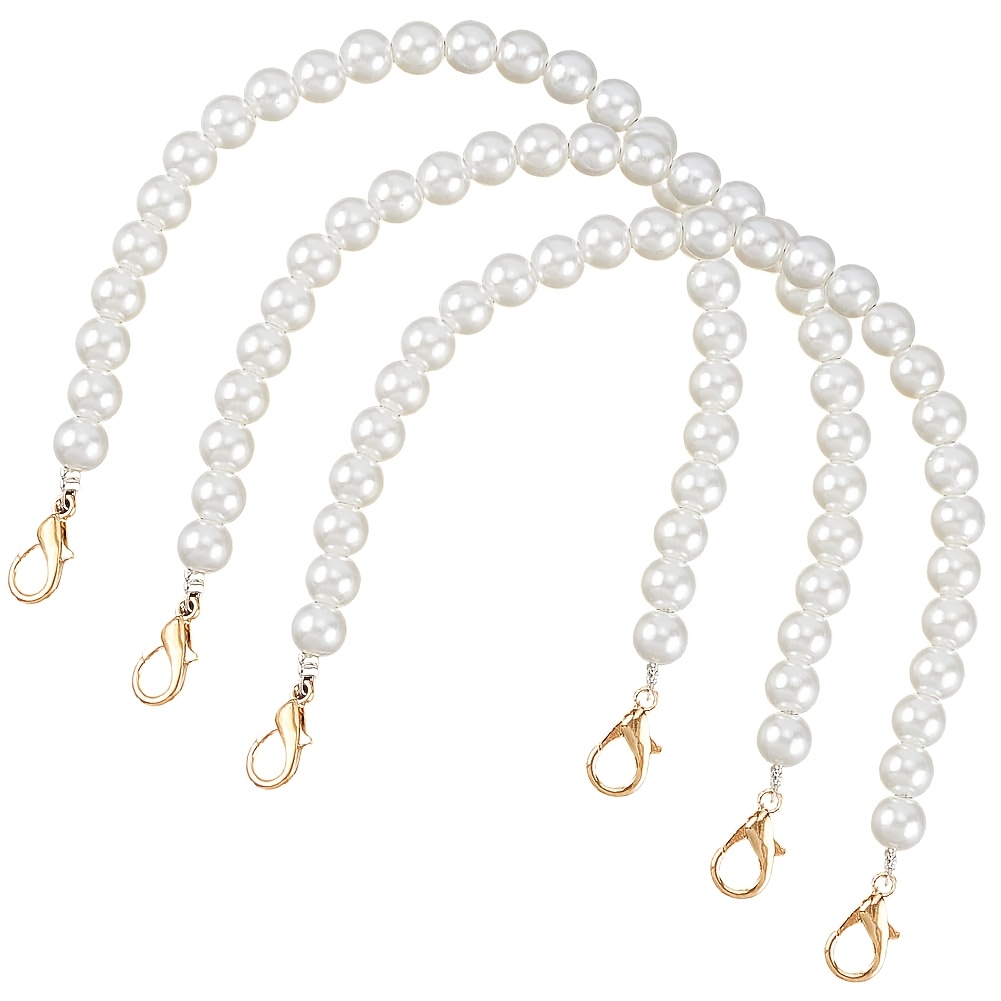 TEMU 3pcs Set Bag Chain Replacement Extension Chain With Lobster Clasp, Handbag Shoulder Strap, Bead Chain, Single-shoulder Bag Crossbody Bag Handbag