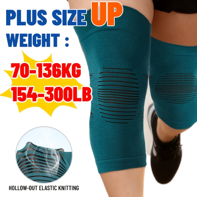 TEMU 2pcs 300lb Plus Size Knee Brace-extra Large, Thin, Elastic& , Upper Non-slip Thread, Not Easy To Slide, Worn Inside Or Outside Pants- Suitable