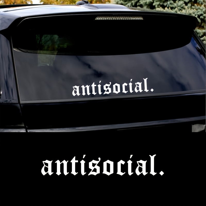 antisocial decal windshield banner sticker jdm sad   car window decal anti social decals