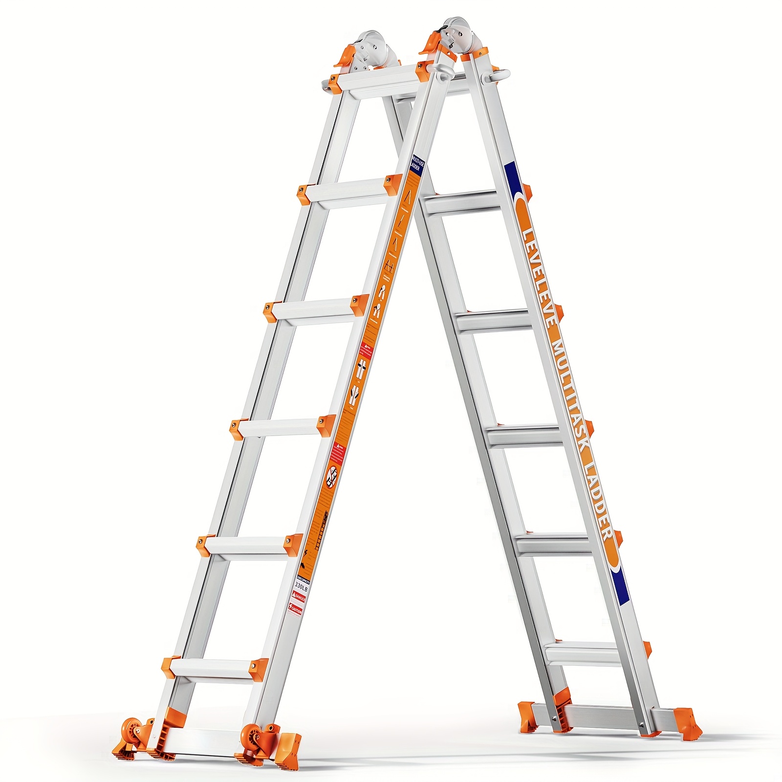 3 Step 39" Height Bed Ladder - 330lbs Capacity, Carbon Steel, Wall Mount For Lofts, RVs, Dorms