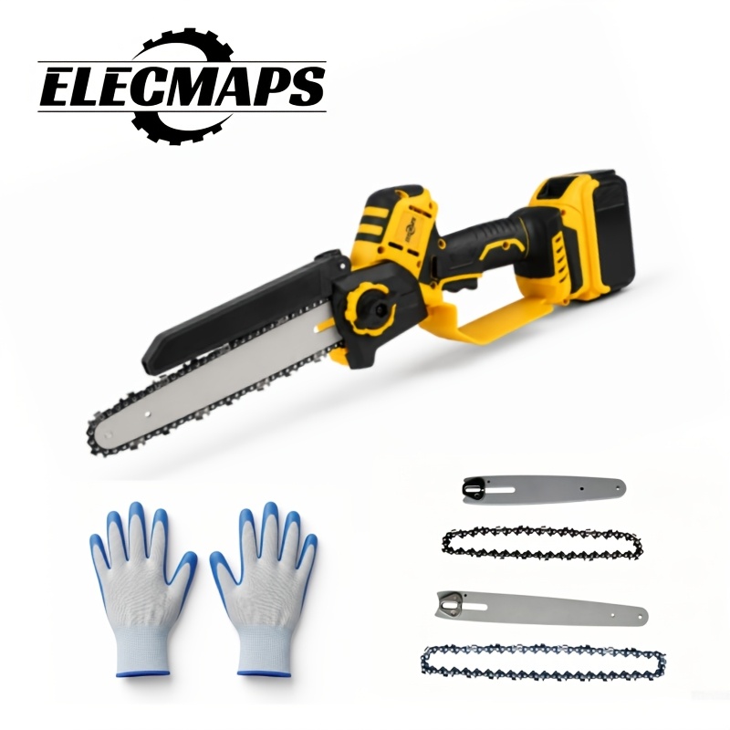 TEMU Compatible For 20v Cordless Mini Chainsaw Tool Only - Brushless Motor Chainsaw Suitable For Tree Trimming, Wood Cutting, Portable Handheld
