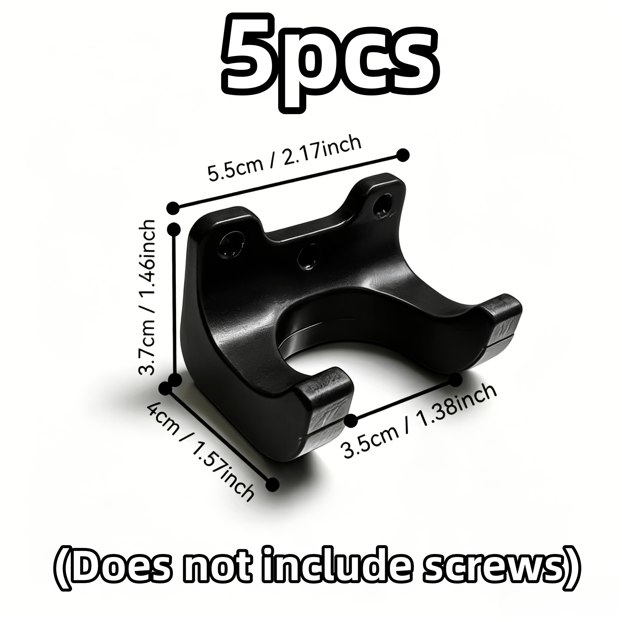 TEMU 5pcs Garden Tool Storage Hooks, 35mm Hole Diameter, Compatible With Brooms/shovels/rakes/hoes Long-handled Tools, Screw Fixed, , Suitable For