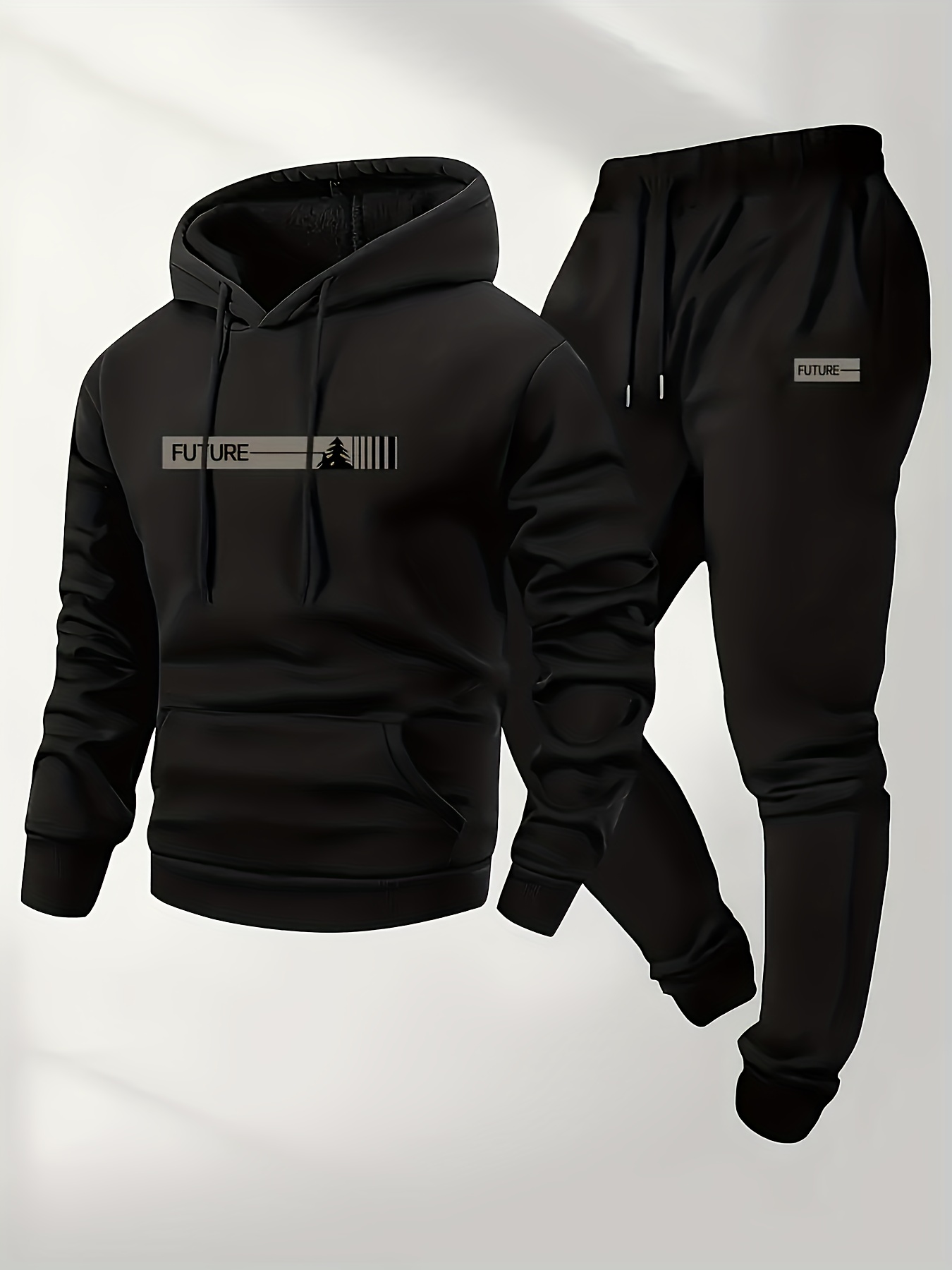Heren nieuwe hoodie trui broek 2-delige trui combinatiepak, geschikt voor buitensporten en vrije tijd, warm en comfortabel