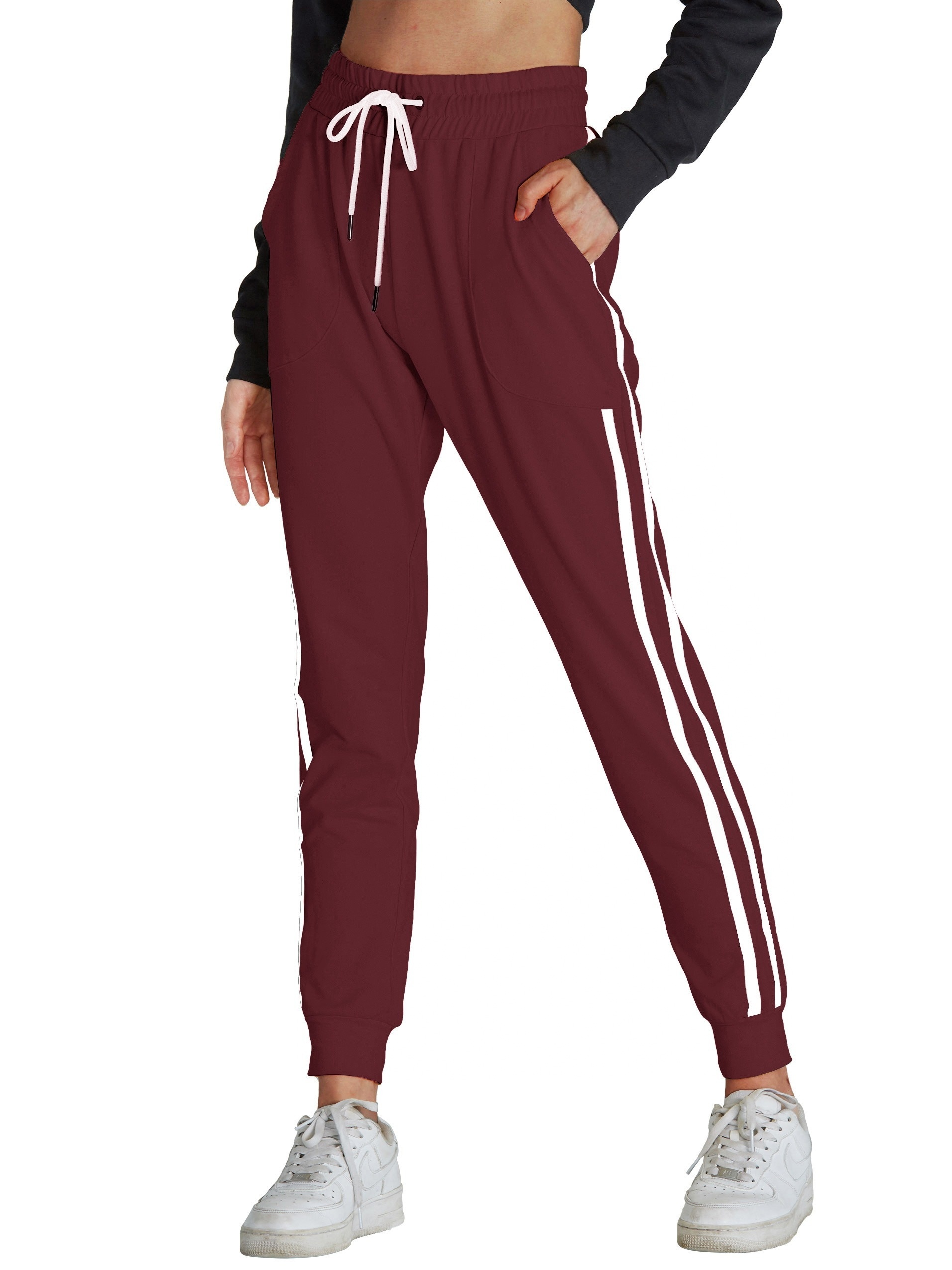 women cotton sweatpants lounge drawstring pants high waist - Temu