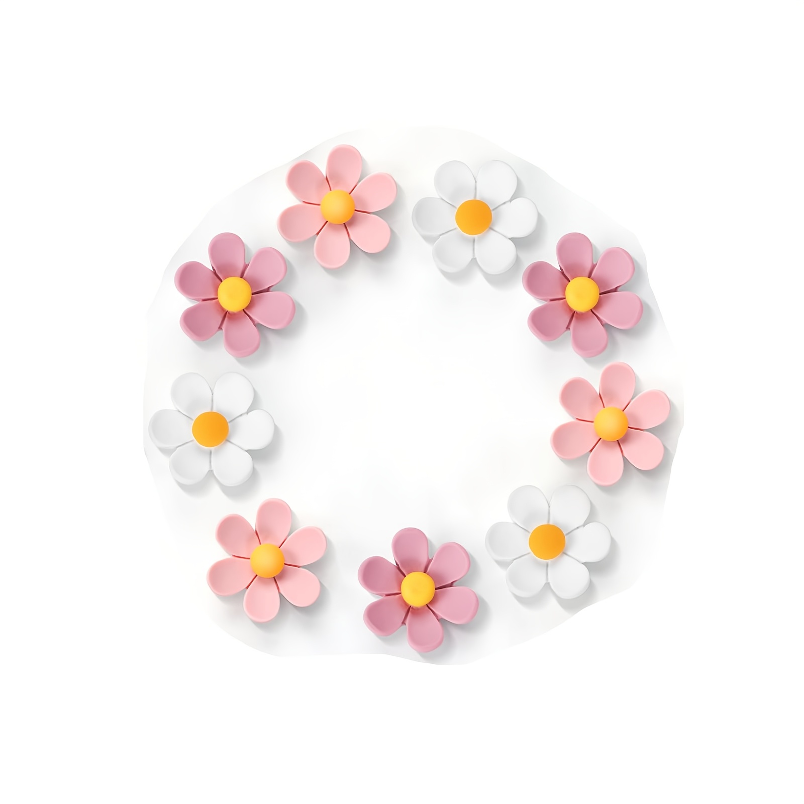 E-shop 9 Stück Große Übergroße Starke Blumen-Kühlschrankmagnete, Geeignet für Kühlschrank, Bunte Harz 3D-Blumenmagnete mit Rückseite, Dekorative