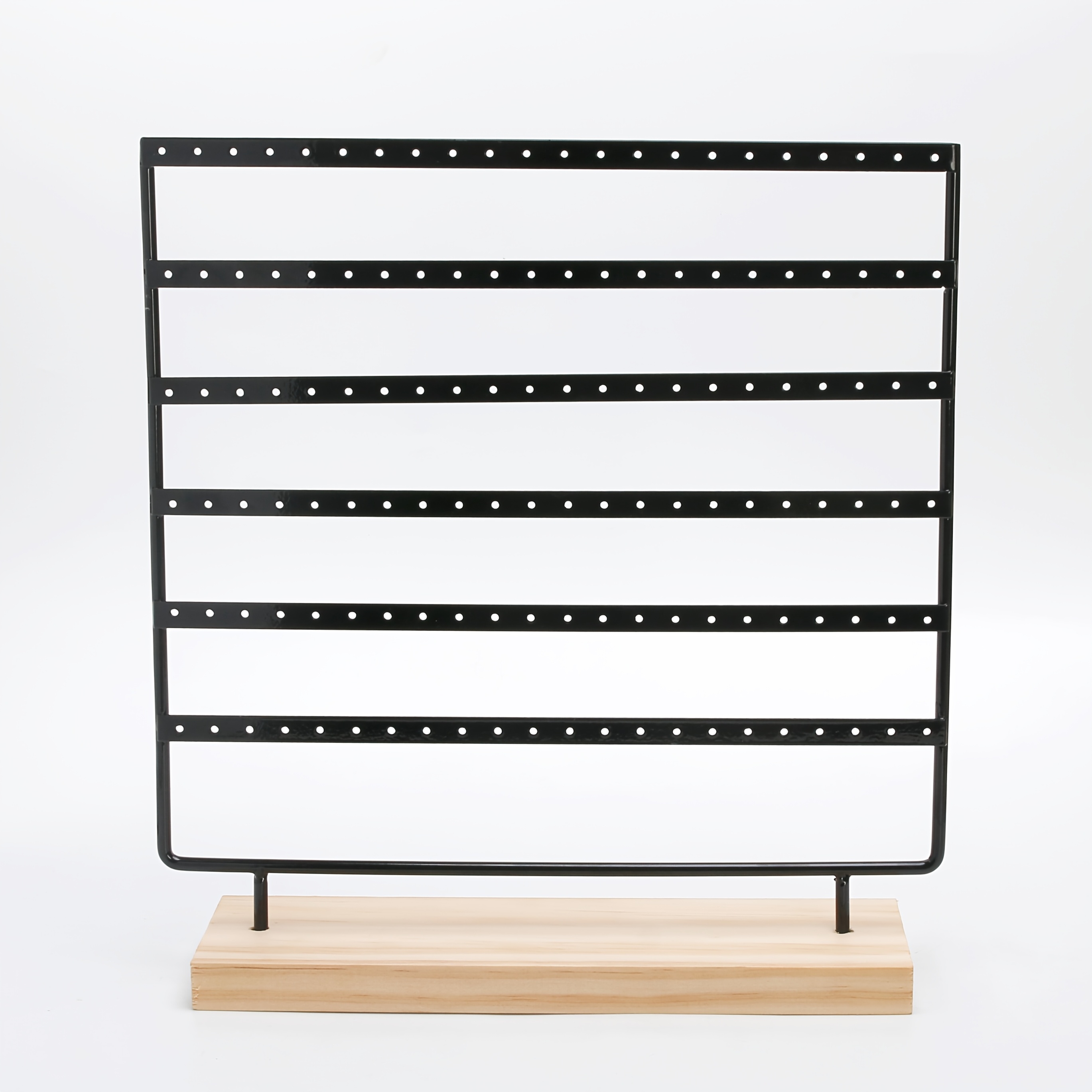 TEMU 1 Metal Jewelry Stand, Multi-hole Six-tier Earring And Stud Display Rack, Jewelry Store Live Streaming Booth, Home Decor Display Prop, Jewelry