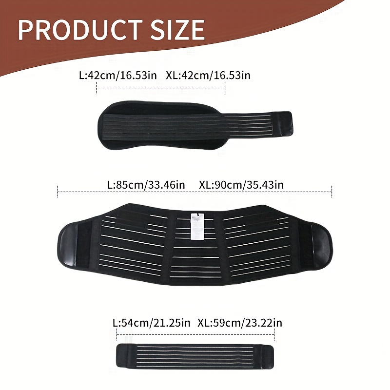 3-in-1 Pregnancy Belly Belt - Back/Pelvic/Hip Support with Abdominal Muscle Stimulation, Adjustable Strap & Hook & Loop Closure