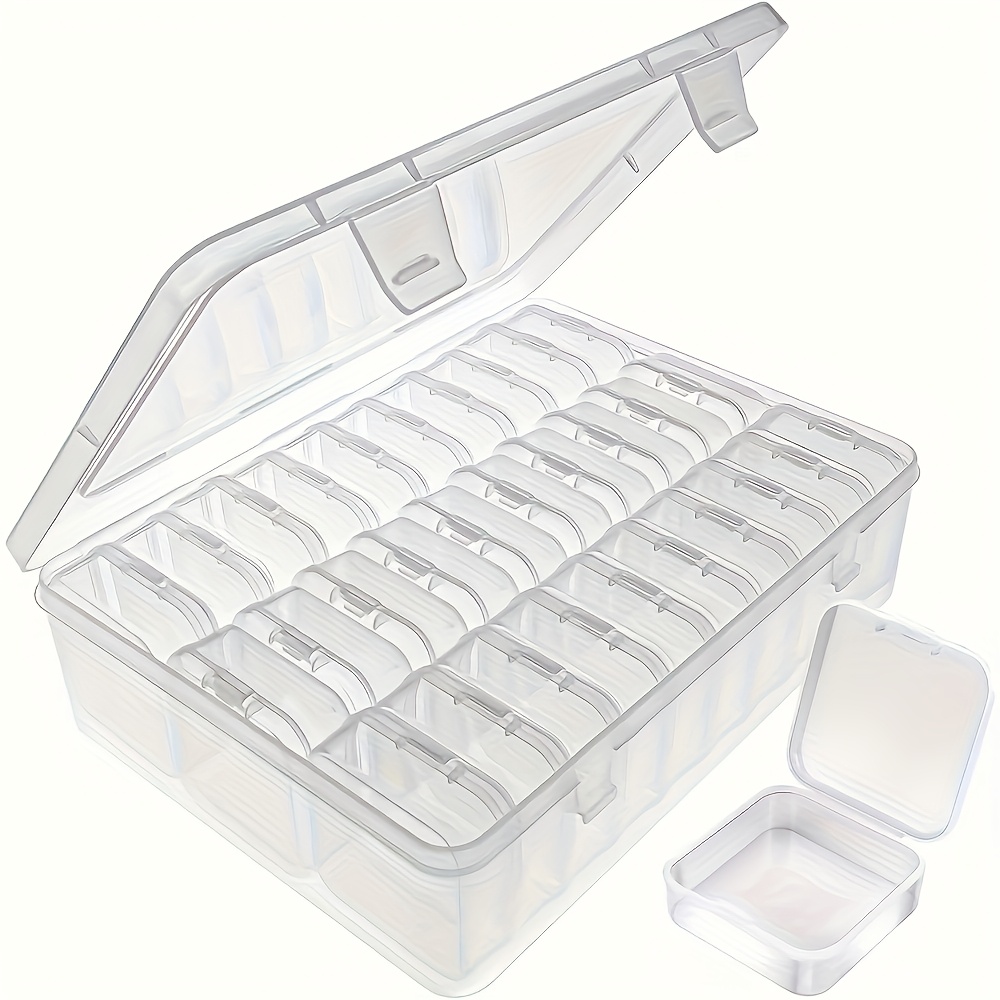 30pcs transparent plastic storage boxes for beads, jewelry & crafts - durable organizer with snap closure, removable trays, rectangular shape - perfect gift for crafters & jewelry enthusiasts, jewelry organizer storage, jewelry boxes, bead organizers and storage, large bead storage containers, small containers for beads, jewelry storage box, bead box organizer, sturdy construction, craft supplies Product details 2