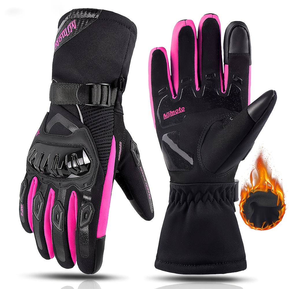 XS-L Motorcycle Riding Gloves, Sporty Design, Long Cuff Style, Hand Washable, Cyclists, All-Season Riding, Daily Commuting