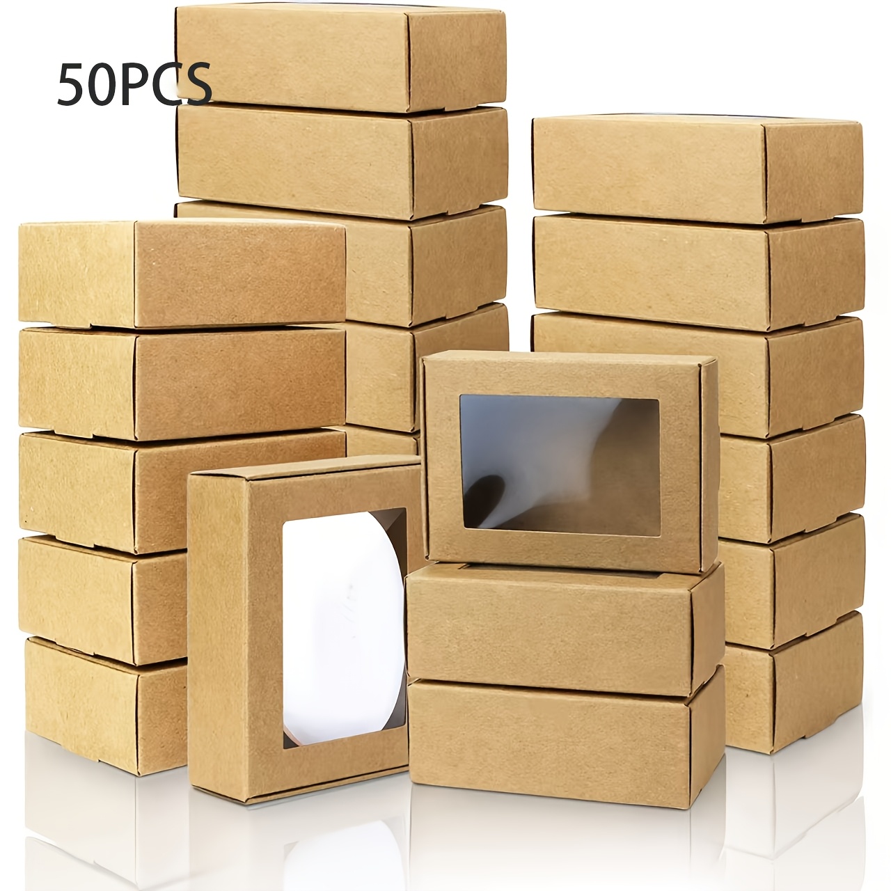 TEMU 50 Gift Boxes With Windows, Jewelry Boxes, Used For Birthday Parties, Graduation Gift Boxes, Holiday Gift Packaging Boxes For Christmas,
