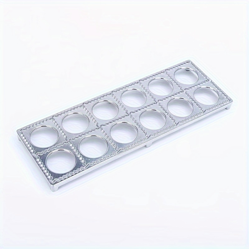 E-shop 12-Loch Ravioli Form, Manuelle Italienische Knödel Form, Mehrzweck Ravioli Press, Aluminiumlegierung Ravioli Herstellungswerkzeug für Pierogi