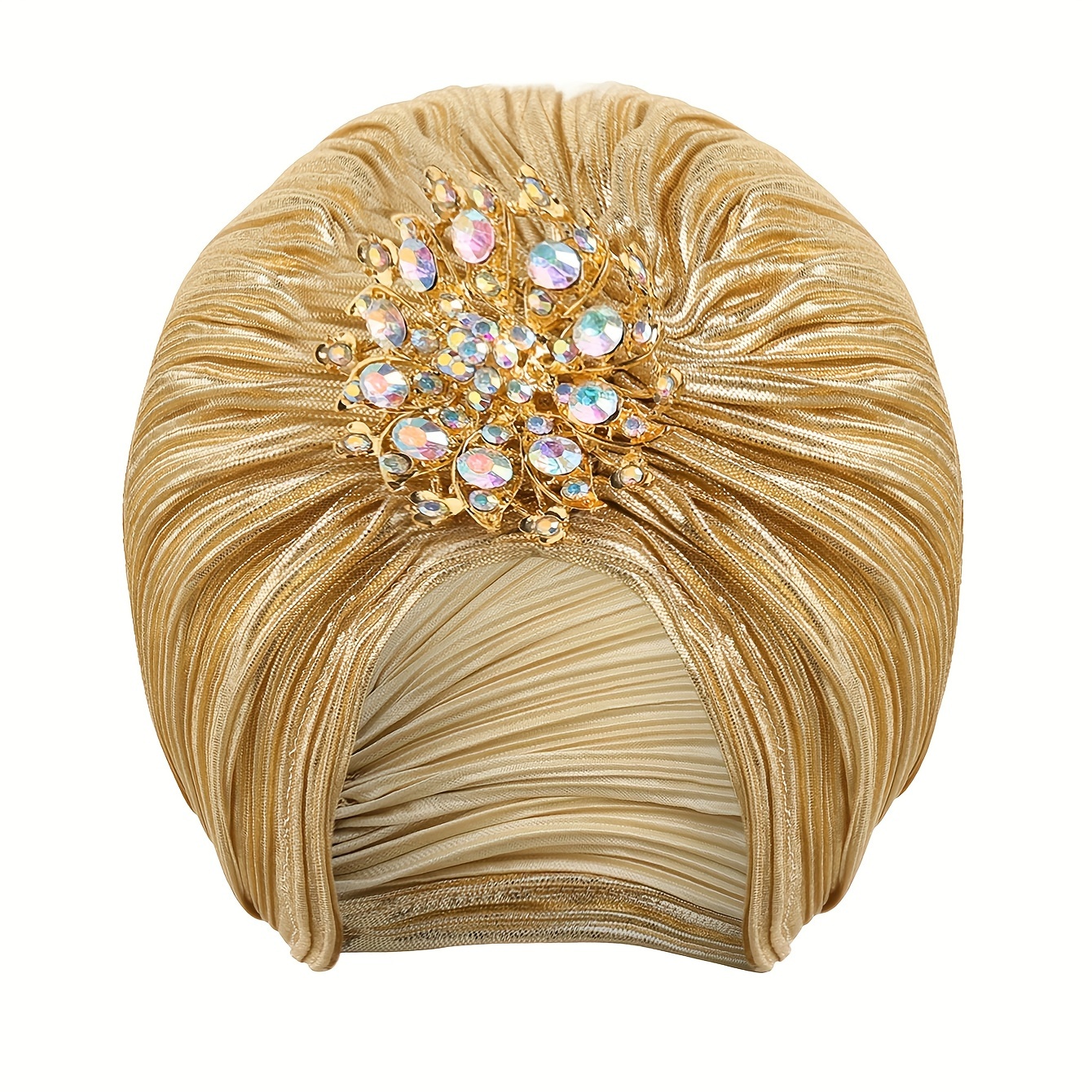 Damen Turban Hut Mit Kristall-Brosche – 1920er Vintage-Look Für Gatsby-Partys & Karneval