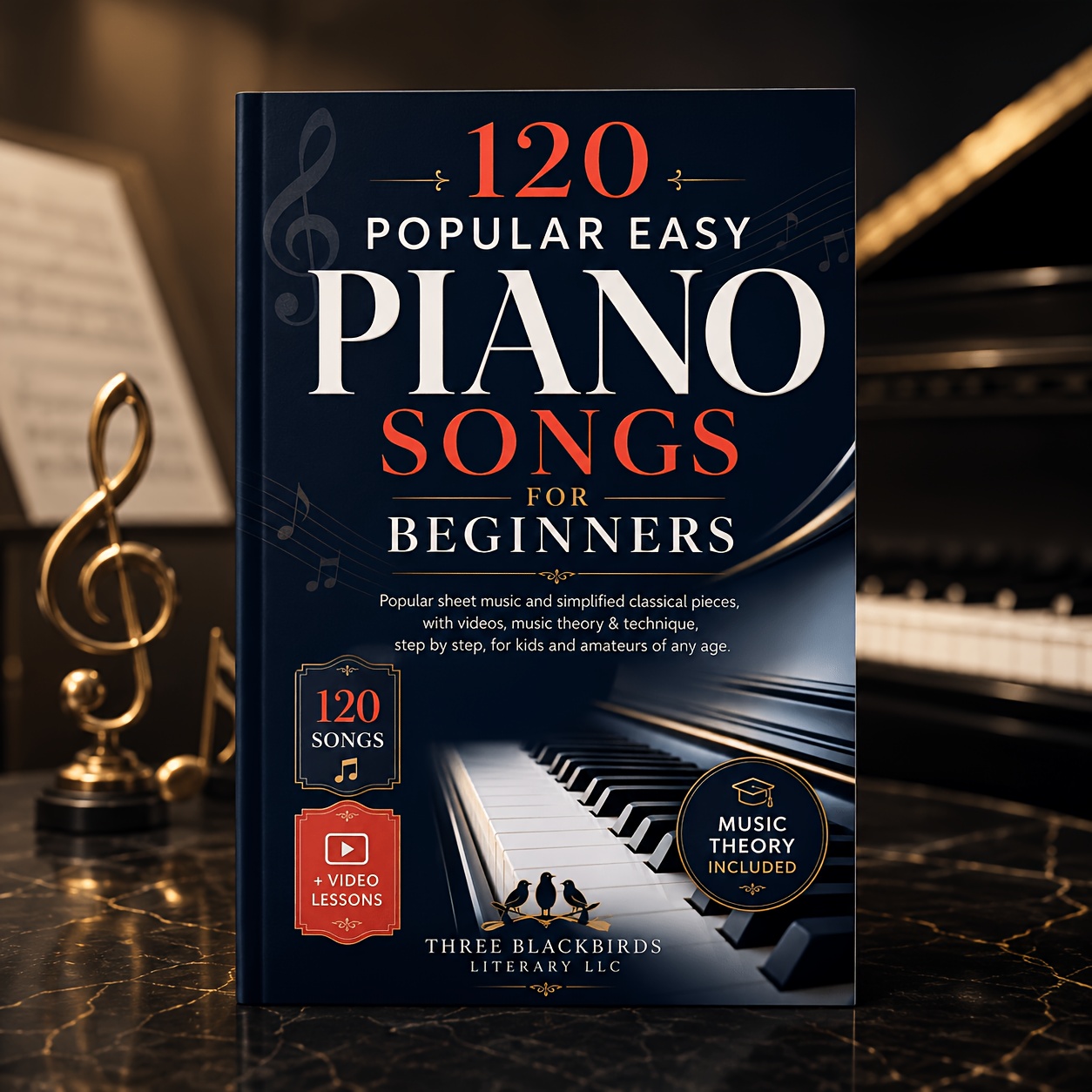 TEMU Beginner Easy Piano Song Book, Step-by-step Playing Skill & Basic Music Theory Learning Guide