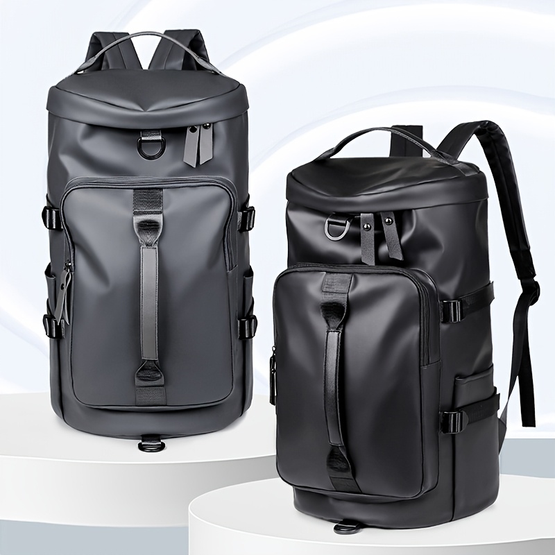 Large Capacity Men'S Backpack, Sports Travel Bag, Gym Tote, Hiking And Trekking Backpack, Cylindrical Shoulder Crossbody Bag