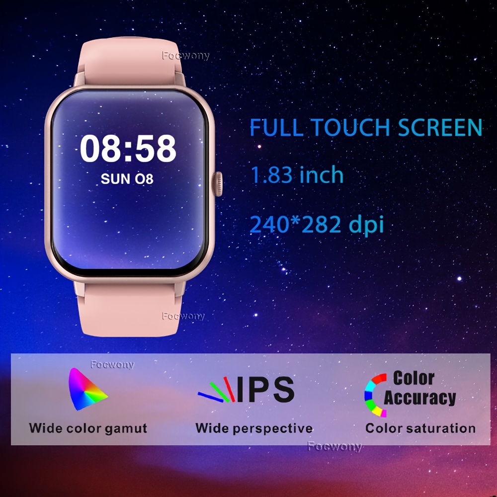 Smart Watch Compatible with iPhone & Android, Voice Control