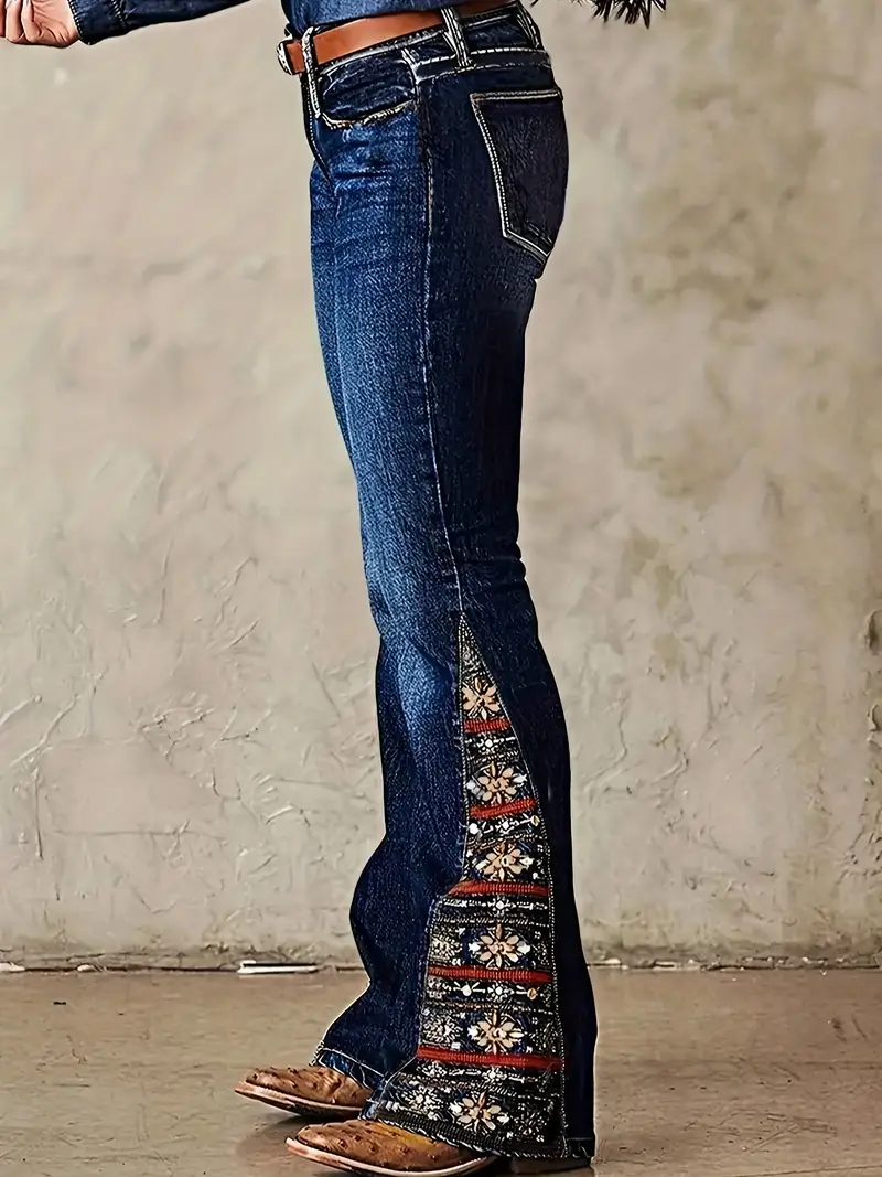 Pantalones Vaqueros Holgados Con Estampado De Serpiente