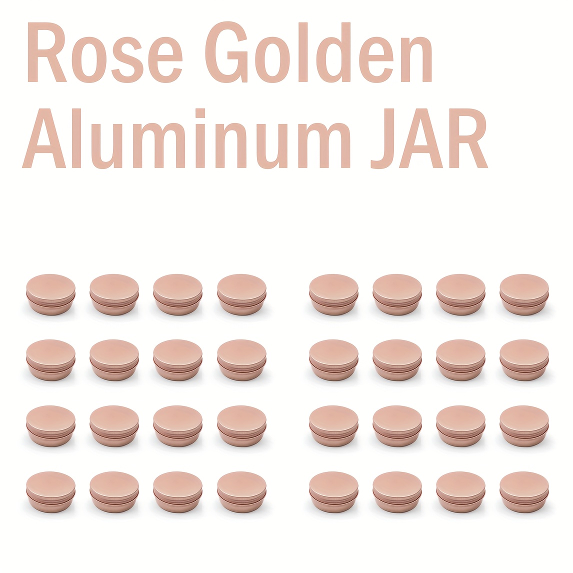E-shop 32 Stück/15 ml (Roségold) Aluminiumdose – Auslaufsicher, langlebiger Behälter für Lippenbalsam, Lotion, Gesichtscreme, Mini-Kerze –