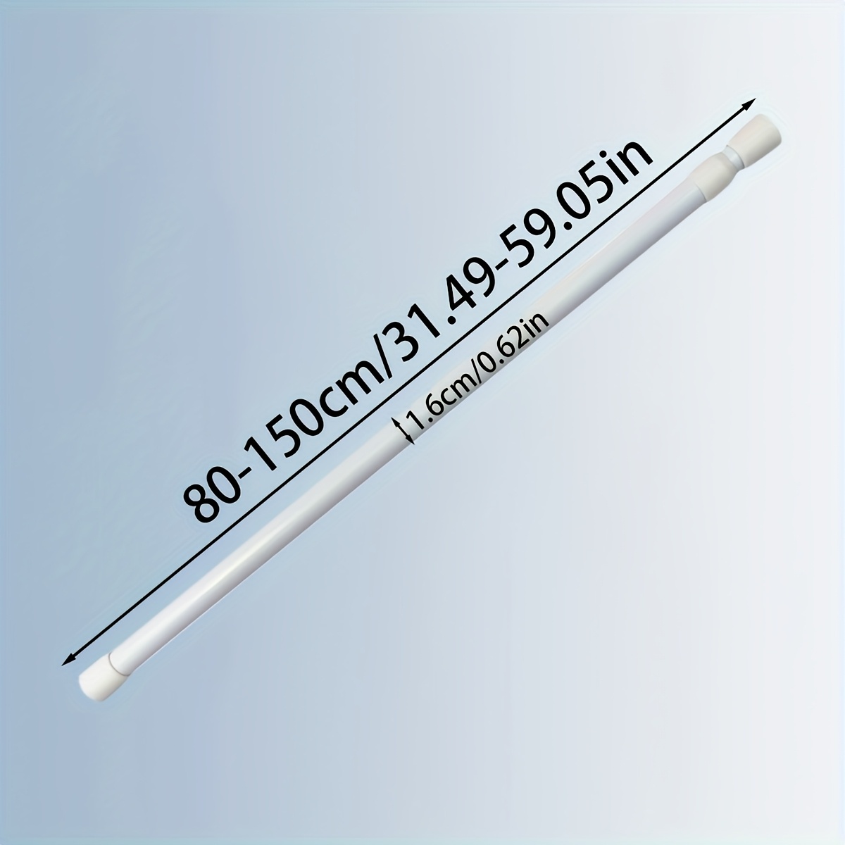 TEMU 1pc, Multifunctional Retractable Rod Without Drilling, , Suitable For Bathroom, Kitchen, Window Sill, Balcony, Living Room, As Door Curtain Rod,