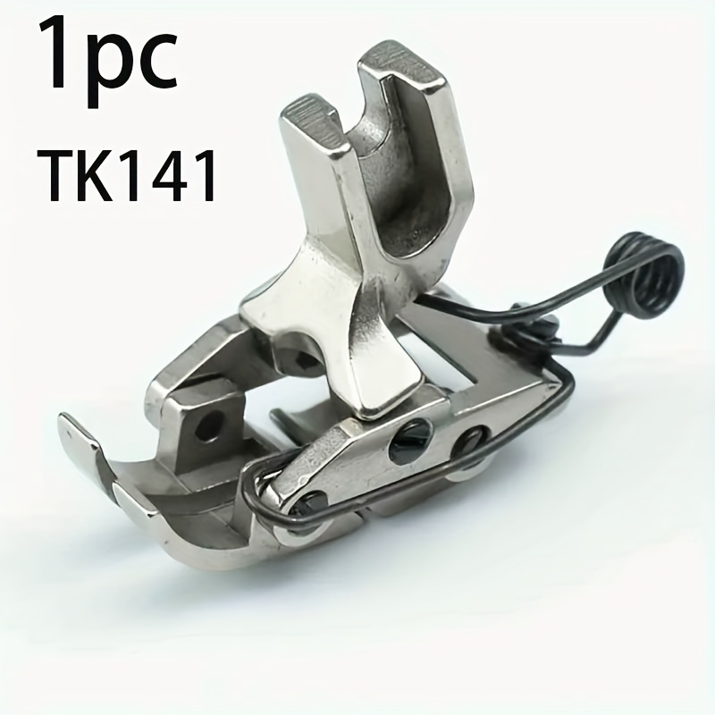 TEMU 1pc Kt141 Industrial Sewing Presser Foot, Fit For Thick Materials & , Front And Rear Interactive , Silvery - Essential Sewing Accessory