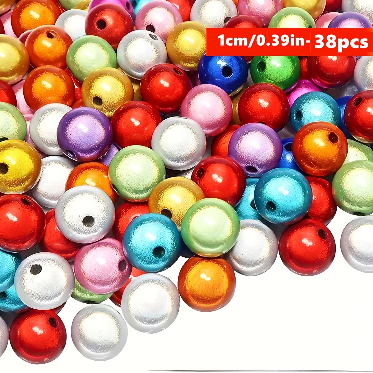 Image of 8/10mm 78/38pcs Mixed And White Colorful Ins Reflective Laser Acrylic Bead Diy Craft Jewelry Materials For Making Bracelets And Necklaces Accessories