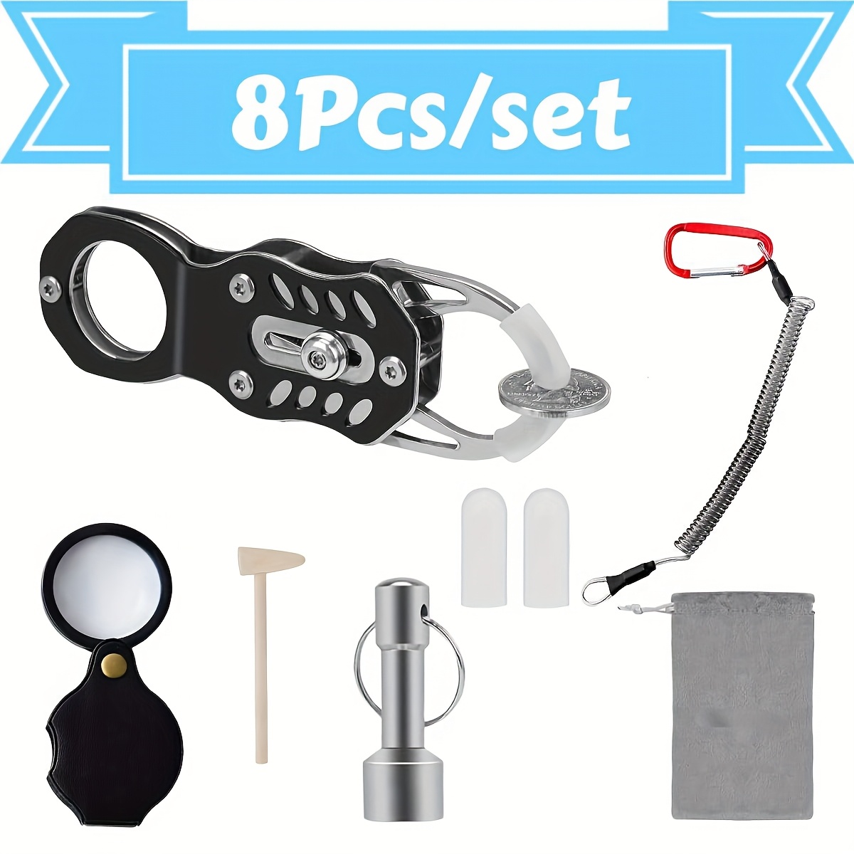 8pcs Pocket Kit, Golden And Silvery Coin Test - By Resonance Testing