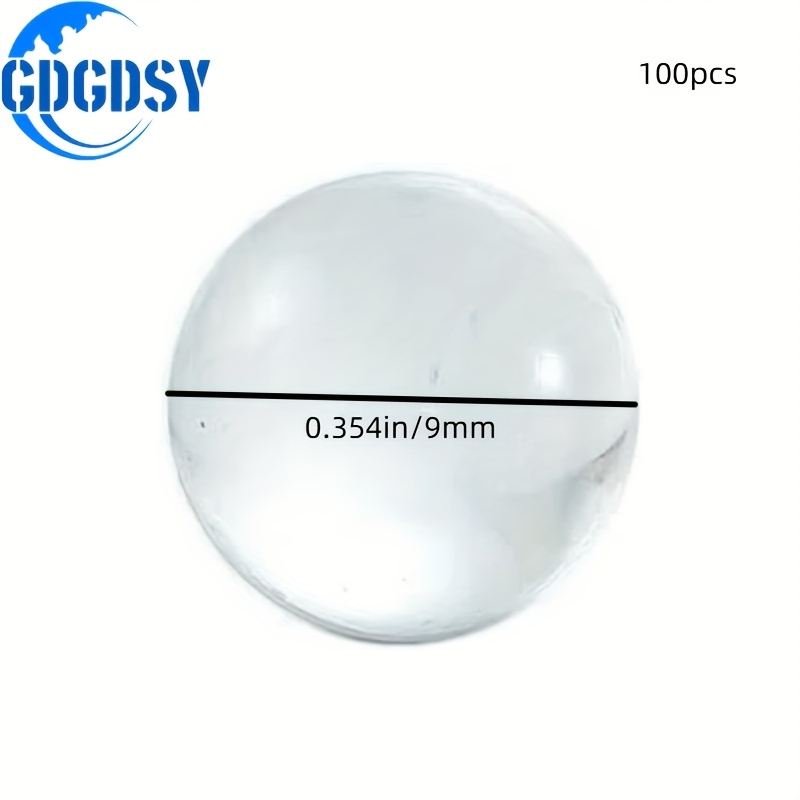 E-shop Stück Premium Klare Glasperlen - 9mm Hochpräzise Perlen für Bastelarbeiten, Dekorationen & Sortimentprojekte von GDGDSY, Glasperlen