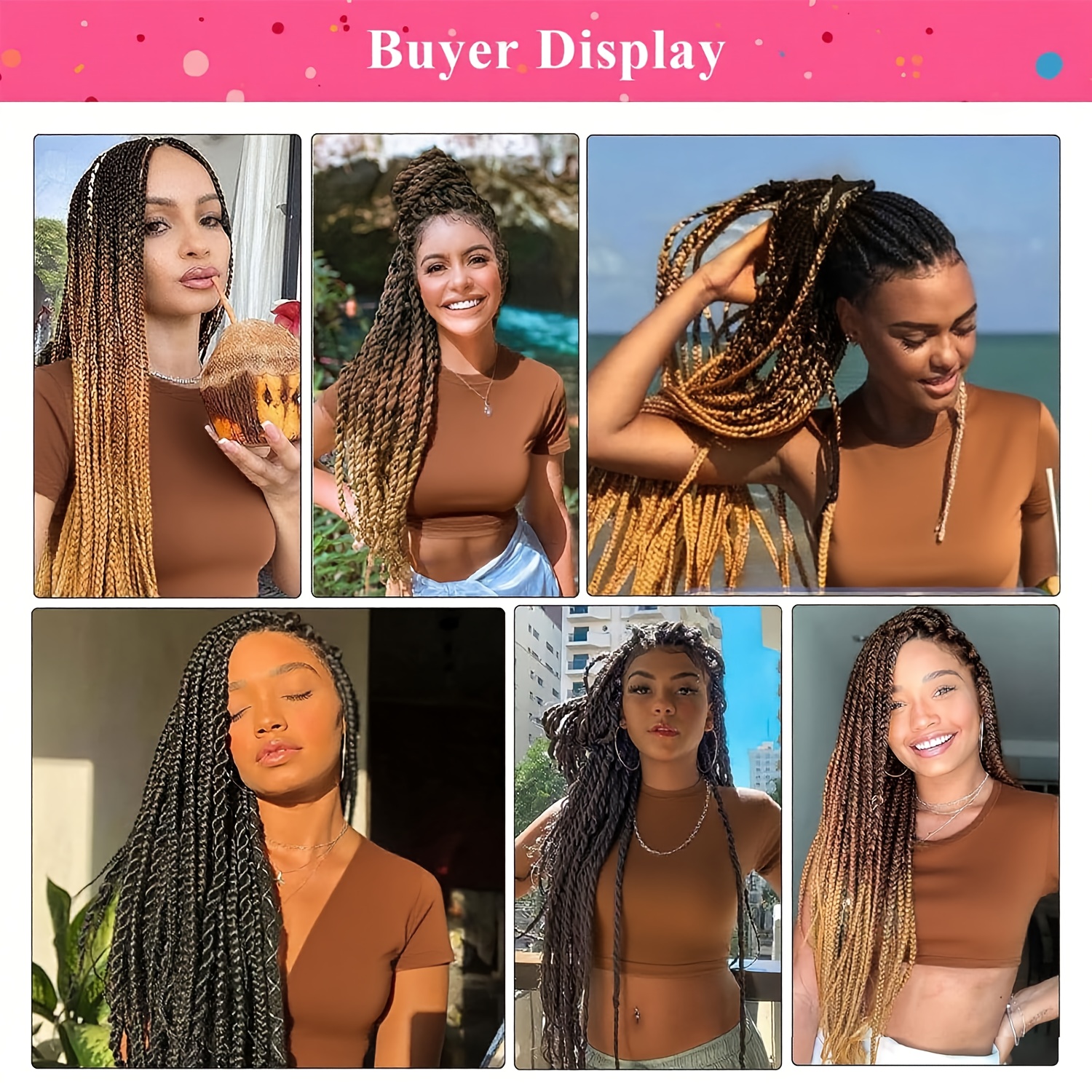 braiding hair pre stretched 26 30 inch 8 packs ombre professional soft   texture   free hot water setting extensions for braids professional soft   texture color 1b 30 27 details 4
