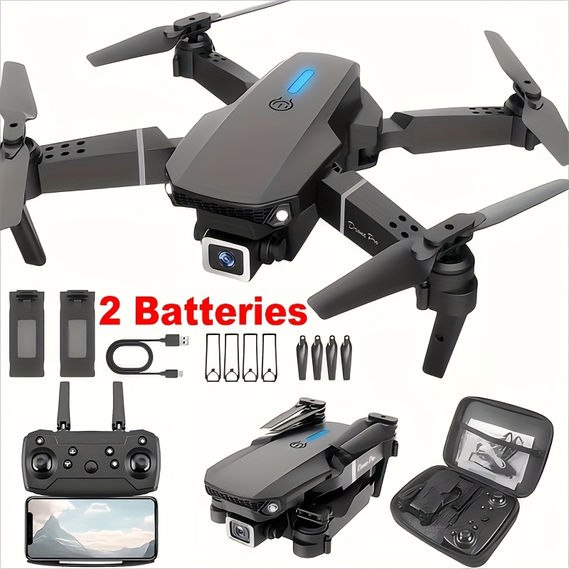 RC Drone with Dual Cameras, 2 Batteries, Foldable RC Drone, Brushless Motors, Optical Flow Positioning, Smart Follow, Indoor And Outdoor Discount Drones, Beginner Birthday, Christmas, Halloween Gifts