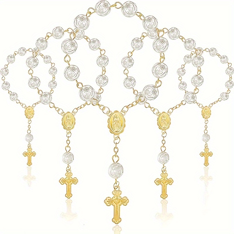  Rosery - Joyas católicas para mujeres – Rosario católico para  mujeres y hombres, regalos de confirmación para adolescentes, collar de  rosario de cruz para mujeres y hombres, llavero de religión, crucifijo