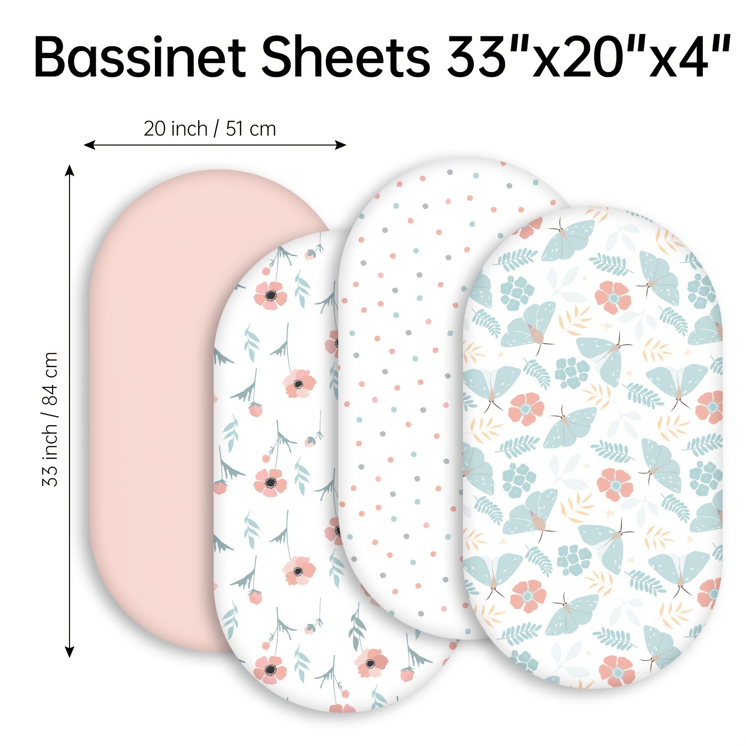 Image of 4-pack 85gsm 100% Polyester Microfiber Kids Fitted Sheets, Suitable For All Ages, Ultra Soft And Skin-friendly Fabric, For Style (fitted Sheets , Mattress Not Included)