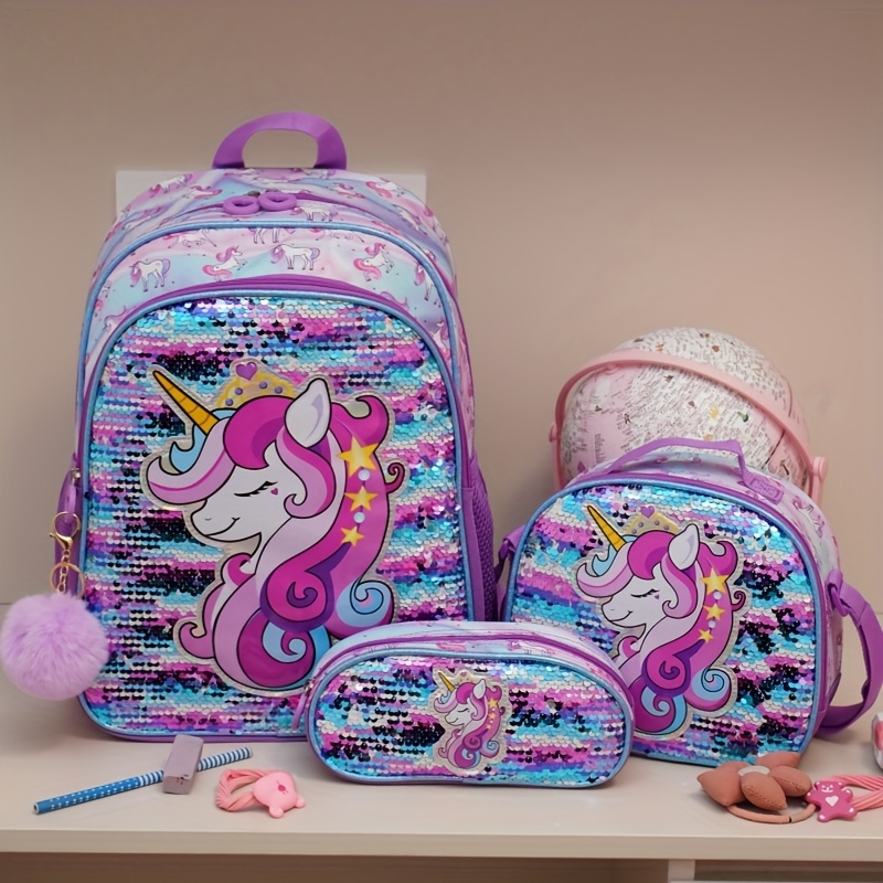 Mochilas Infantiles Mochila Lentejuelas Unicornio Mochila Con