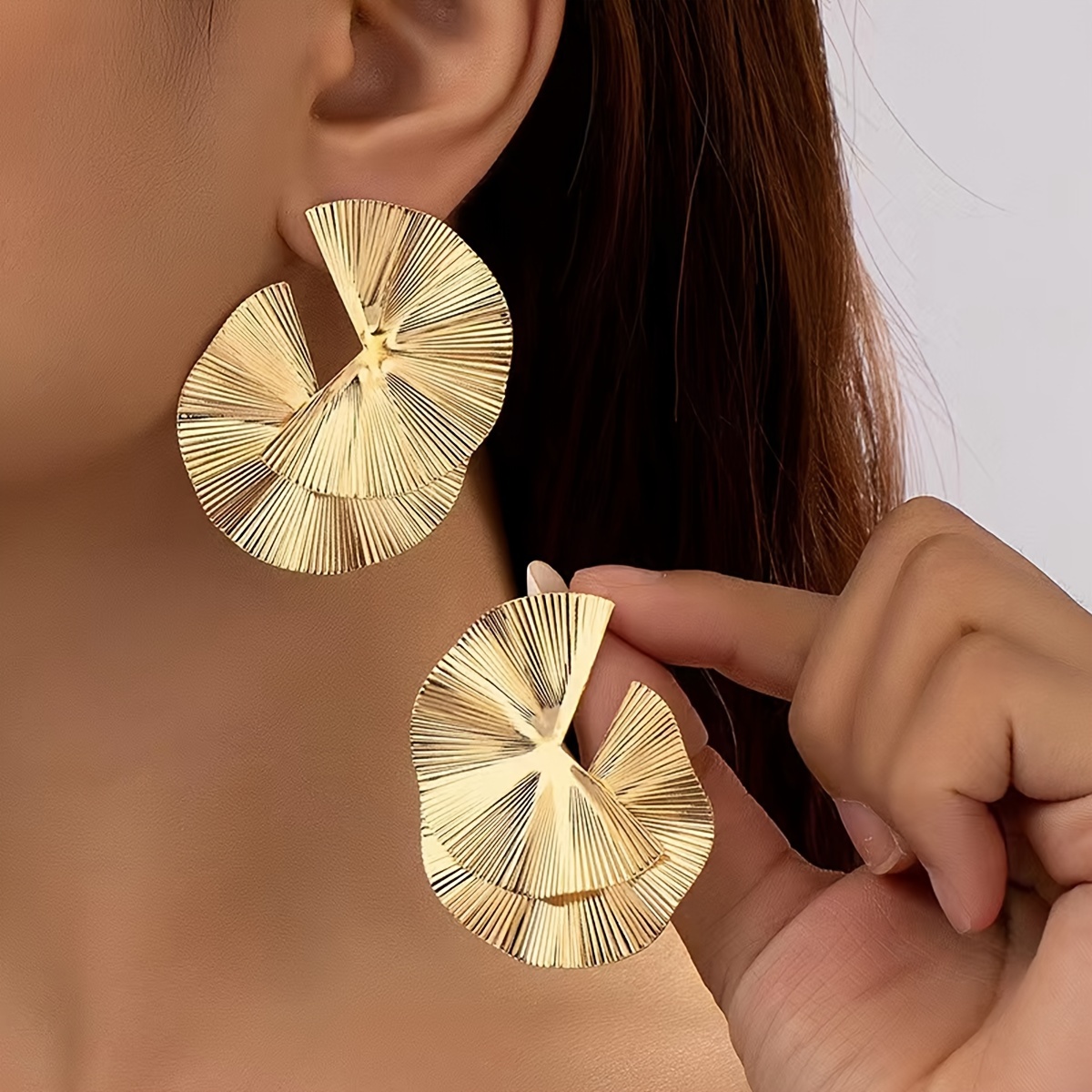 

And 18k Gold Plated Metal Patterned , Suitable For And , All-year- Jewelry