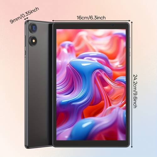 tableta con : equipada con un procesador de , 8 gb (3 gb + 5 gb) de + 32 gb de rom, ampliable 1 tb, wifi de banda 5g, con pantalla táctil hd de 10 pulgadas 1280*800 para un rendimiento mejorado. cámaras duales (2 mp + 8 mp) y una