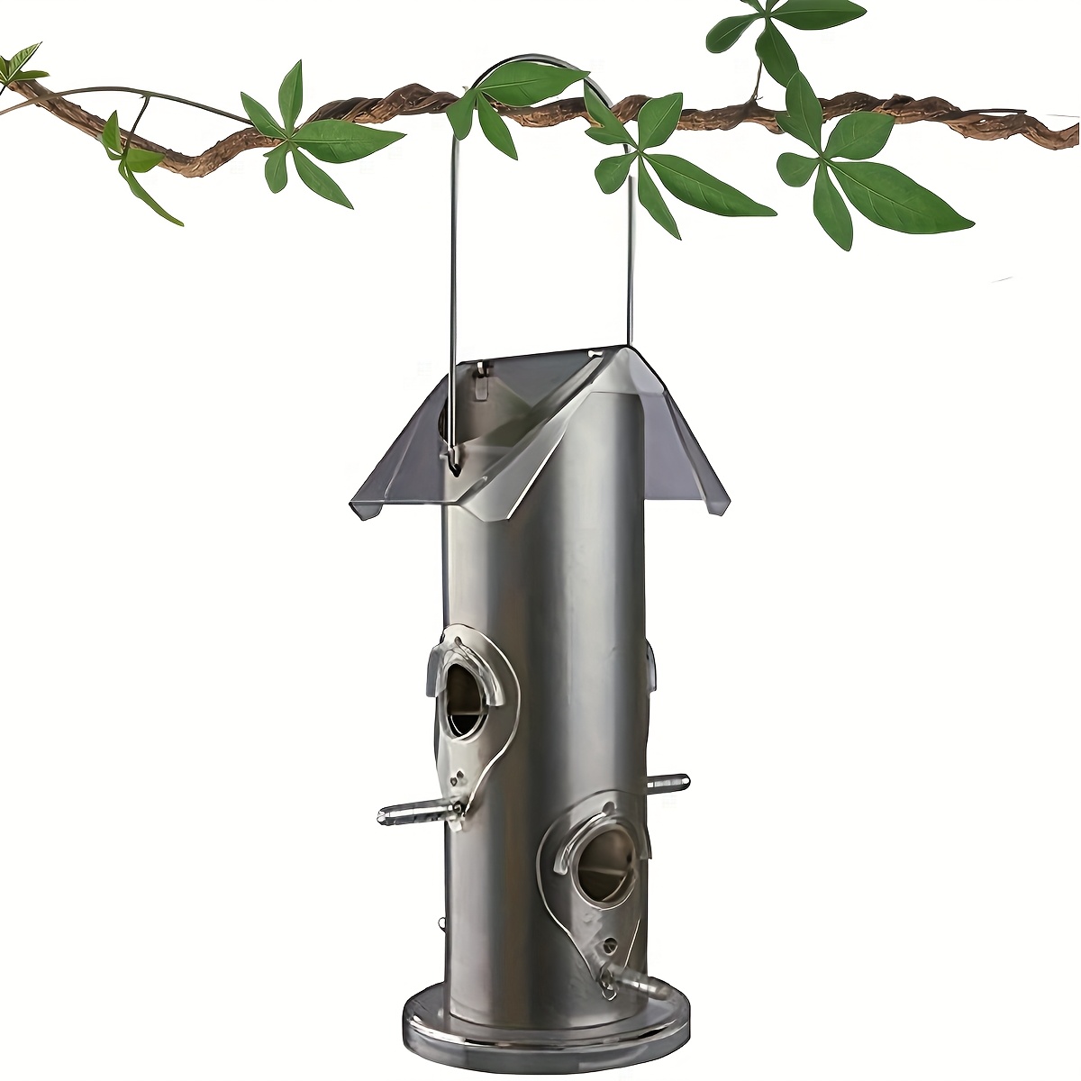 Vogelfutterspender Aus Metall, 2,5 Kg Fassung, Mit 3 Fächern – Wetterfest Für Garten Und Terrasse