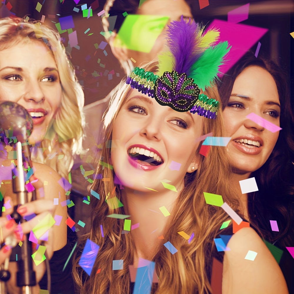1pc mardi gras headband for women masquerade carnival music  display picture 2
