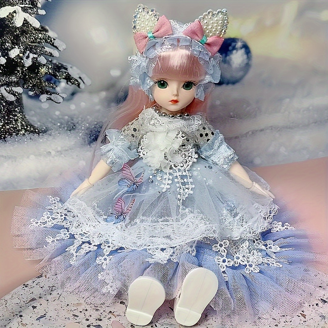 Cute Clothing, Cosplay Doll, Lace Yarn Dress Set Doll, Kawaii  Cartoon Game Activity Joint Toy, Simulative BJD Doll, Birthday Christmas Ne