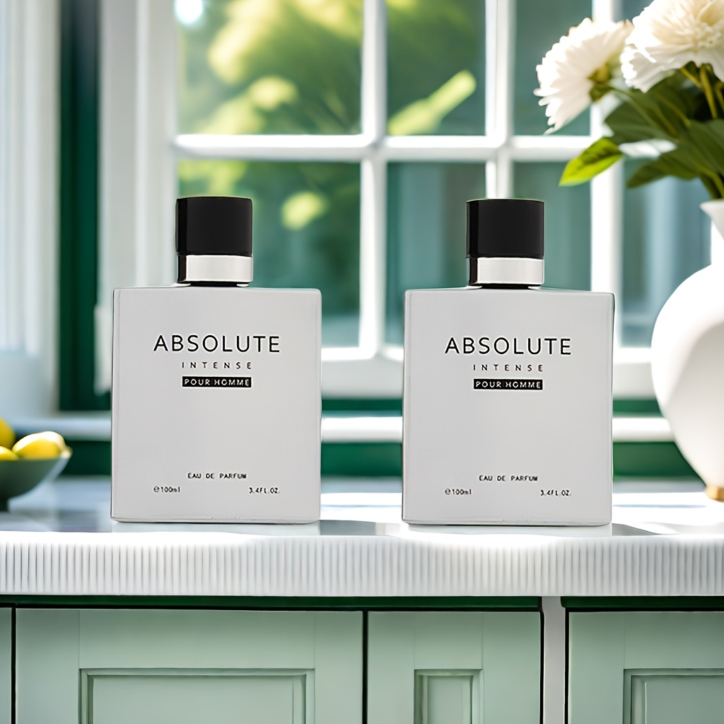 New Arrival Absolute Intense Men'S Perfume 100ml Eau De Toilette High Quality Men'S Perfume Long-lasting Light Fragrance Ebony Agarwood Woody Fragrance Cologne Holiday Daily Gift