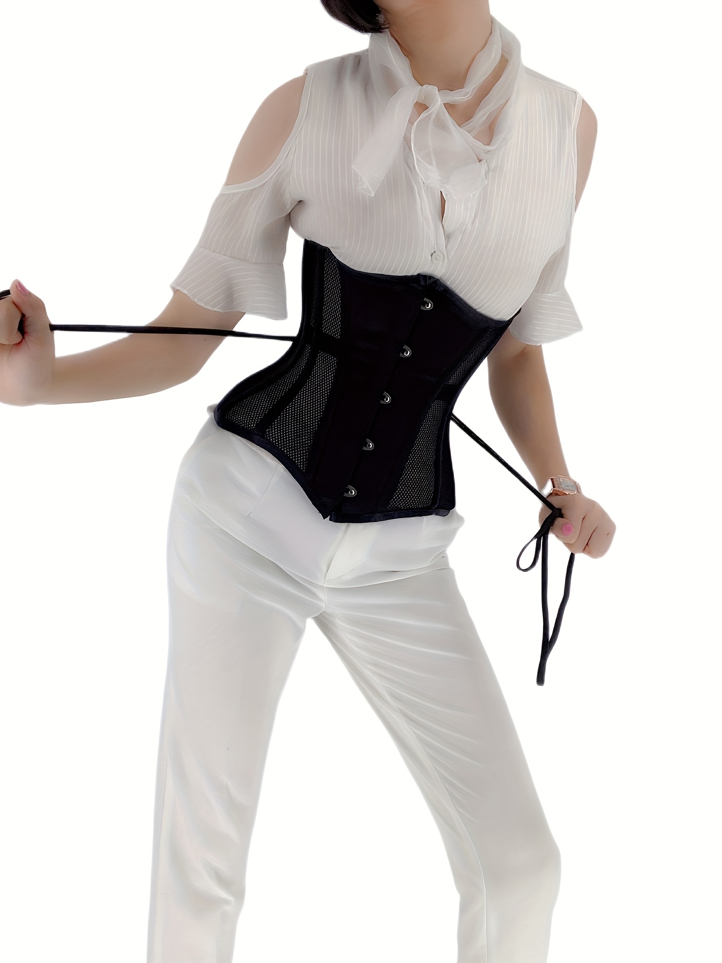 Corset Ropa Aesthetic Top Women's Black Vintage Court Style Corset