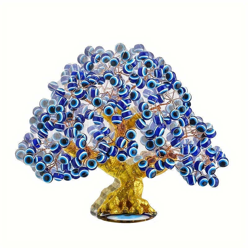 

Turkish Blue Evil Eye Acrylic Tree - Transparent Desk Decor, Birthday & Graduation Gifts, Cartoon Figurine