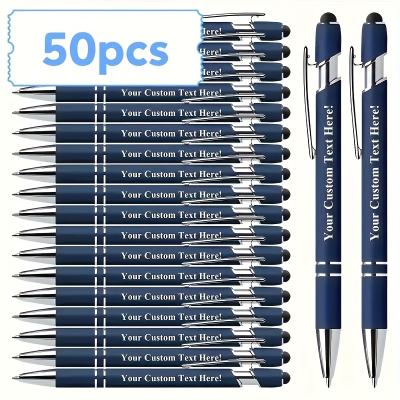 

50/ Custom Metal Ballpoint Pens With , Smooth For Business And , Ideal Graduation Gifts, , No , Aluminum And Pvc Materials.