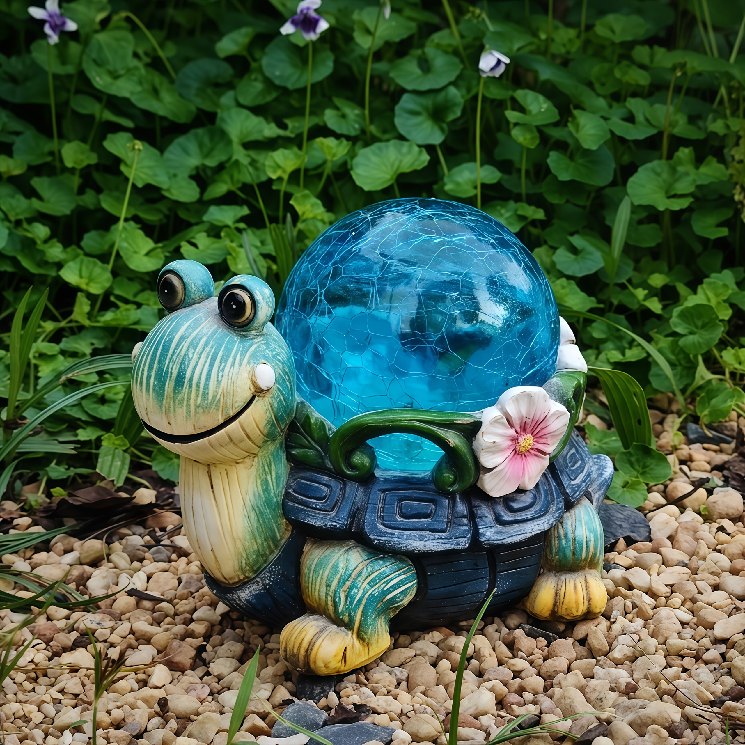 Image of 1pc Of Solar Garden Light In A Turtle Shape, Cute And Decorative For Gardens, Made Of Resin, Suitable For Yards, Gardens, , Lawns, And . A Wonderful Gift. Ip44